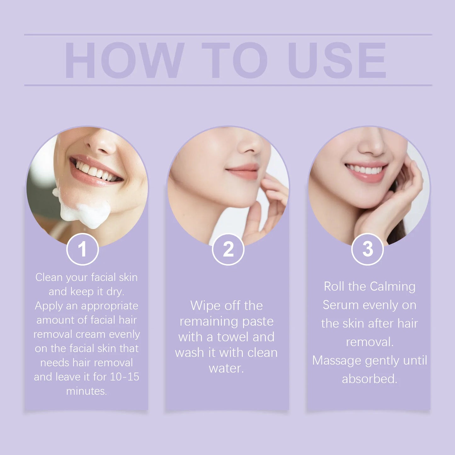Silque Facial Hair Removal Cream Set
