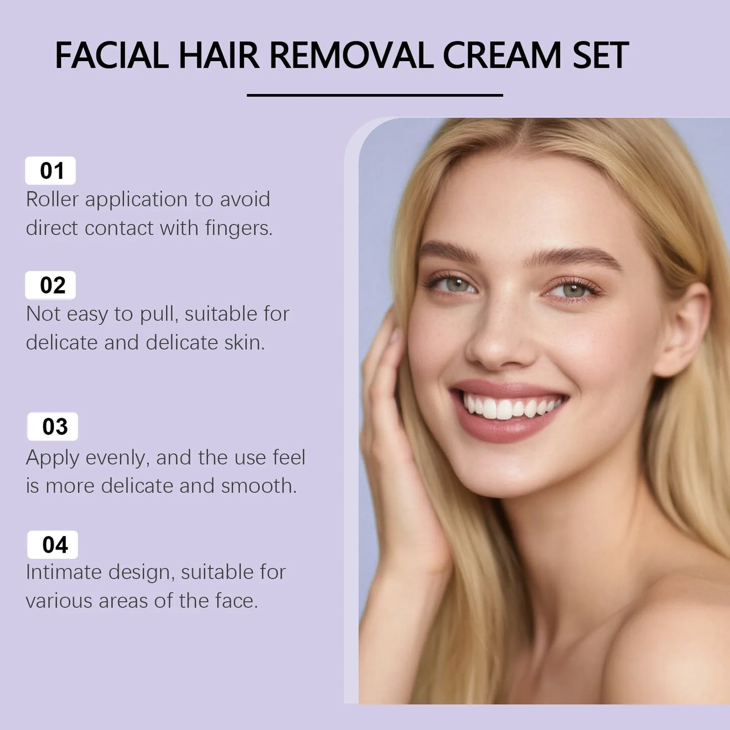 Silque Facial Hair Removal Cream Set
